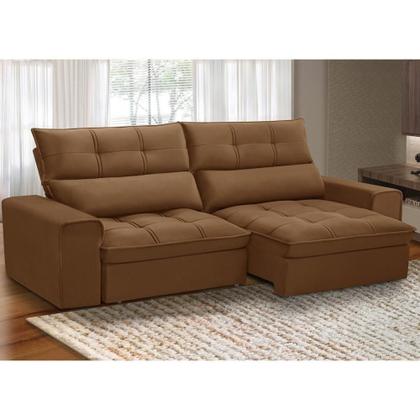 Imagem de Sofá Retrátil Reclinável Para Sala 3 Lugares 230cm Asaph F04 Veludo Terracota - Lyam Decor