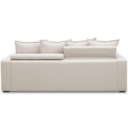 Imagem de Sofá Retrátil Reclinável Para Sala de Estar Living 195cm Vêneto F04 Bouclê Cru - Lyam Decor
