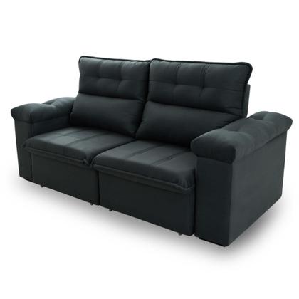 Imagem de Sofá Retrátil/Reclinável Verona 1,80m Cinza Lunar c/ Molas no Assento - King House