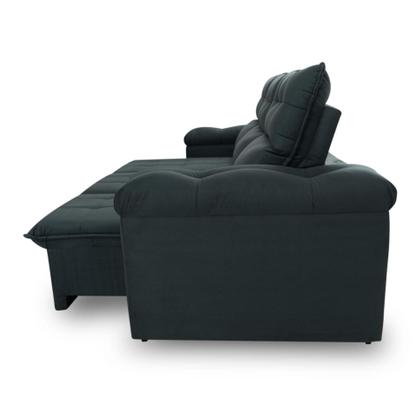 Imagem de Sofá Retrátil/Reclinável Verona 2,30m Cinza Lunar c/ Molas no Assento - King House