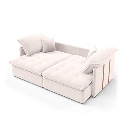 Imagem de Sofá Retrátil Sem Caixa 3 lugares Solomons Linho Cru 180 cm