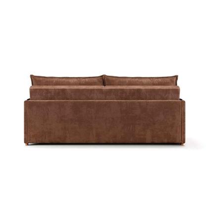 Imagem de Sofá Retrátil Sem Caixa 3 lugares Solomons Velosuede Marrom 180 cm