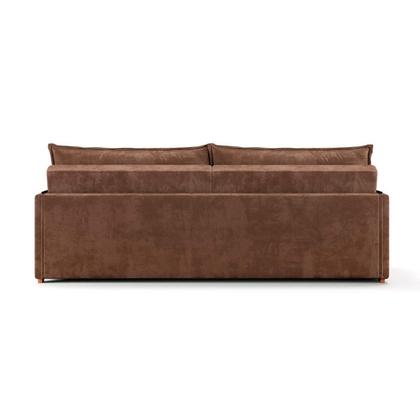 Imagem de Sofá Retrátil Sem Caixa 3 Lugares Solomons Velosuede Marrom 230 cm