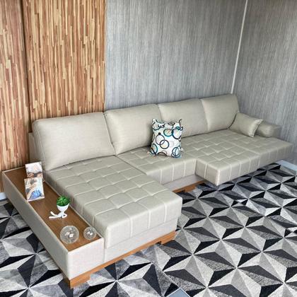 Imagem de Sofá Rovere Retrátil 3 Módulos com Chaise Longue DIREITA* 3,75m
