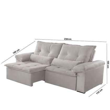 Imagem de Sofá San Andreas Veludo 2 Módulos 90cm B25cm Meu Sofá Online