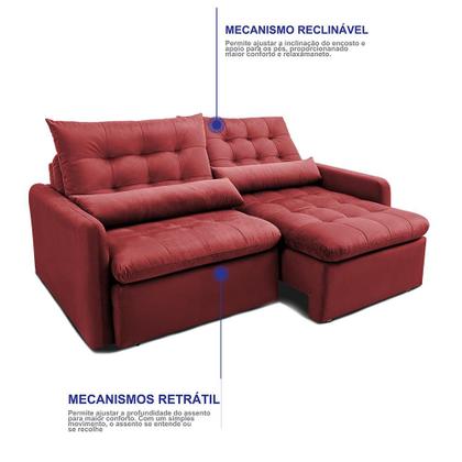 Imagem de Sofá Sem Caixa 1,80m SoftGel Celeste. Velusoft Cama inBox