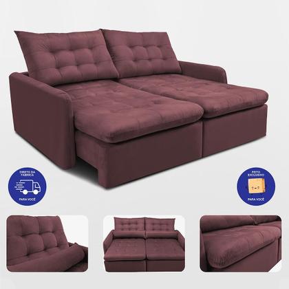 Imagem de Sofá Sem Caixa 1,80m SoftGel Celeste. Velusoft Cama inBox