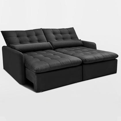 Imagem de Sofá Sem Caixa 1,80m SoftGel Celeste. Velusoft Cama inBox