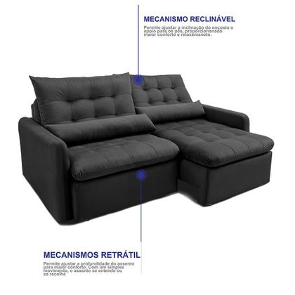 Imagem de Sofá Sem Caixa 1,80m SoftGel Celeste. Velusoft Cama inBox