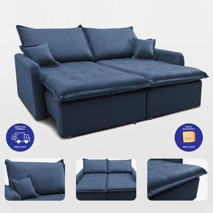 Imagem de Sofá Sem Caixa Retrátil 2,00m SoftGel Luna. Velusoft Cama inBox