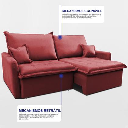 Imagem de Sofá Sem Caixa Retrátil 2,00m SoftGel Luna. Velusoft Cama inBox