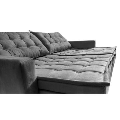 Imagem de Sofá Sem Caixa Retrátil Baú 1,60m Cama inBox Secret Suede Velusoft Cinza