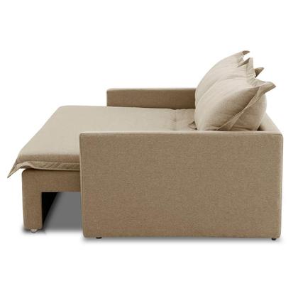 Imagem de Sofá Sem Caixa Retrátil e Reclinável 1,65m com Molas Luzia Linho Bege Madelina Decor