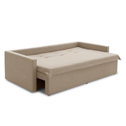 Imagem de Sofá Sem Caixa Retrátil e Reclinável 1,65m com Molas Luzia Linho Bege Madelina Decor