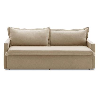 Imagem de Sofá Sem Caixa Retrátil e Reclinável 1,65m com Molas Luzia Linho Bege Madelina Decor