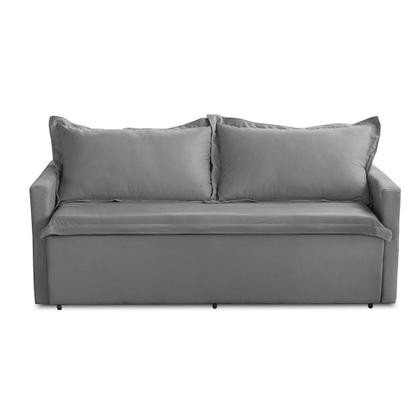 Sofá Sem Caixa Retrátil e Reclinável 1,65m com Molas Luzia Suede Cinza Madelina Decor Imagem de Sofá Sem Caixa Retrátil e Reclinável 1,65m com Molas Luzia Suede Cinza Madelina Decor