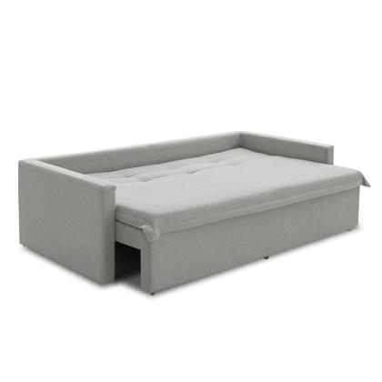 Imagem de Sofá Sem Caixa Retrátil e Reclinável 1,85m com Molas Luzia Linho Cinza Madelina Decor