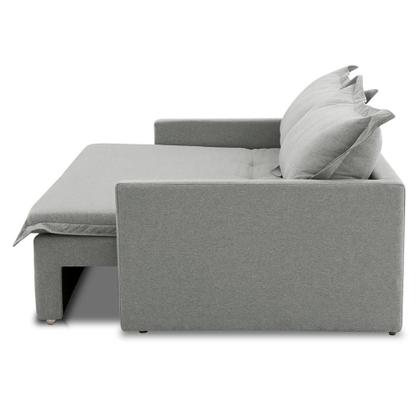 Imagem de Sofá Sem Caixa Retrátil e Reclinável 1,85m com Molas Luzia Linho Cinza Madelina Decor