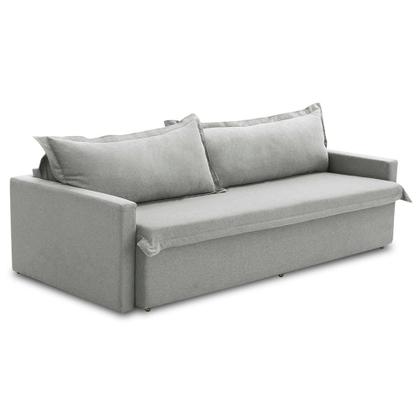 Imagem de Sofá Sem Caixa Retrátil e Reclinável 1,85m com Molas Luzia Linho Cinza Madelina Decor