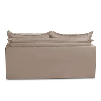 Imagem de Sofá Sem Caixa Retrátil e Reclinável 1,85m com Molas Luzia Suede Capuccino Madelina Decor