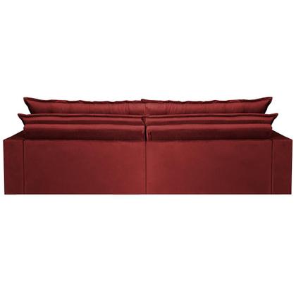 Sofá Sem Caixa Retrátil Reclinável 2,15m Cama inBox França Velusoft Vermelho Imagem de Sofá Sem Caixa Retrátil Reclinável 2,15m Cama inBox França Velusoft Vermelho