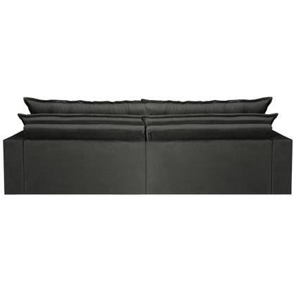 Sofá Sem Caixa Retrátil Reclinável 2,35m Cama inBox França Velusoft Cinza Imagem de Sofá Sem Caixa Retrátil Reclinável 2,35m Cama inBox França Velusoft Cinza