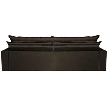 Sofá Sem Caixa Retrátil Reclinável 2,95m Cama inBox França Velusoft Café Imagem de Sofá Sem Caixa Retrátil Reclinável 2,95m Cama inBox França Velusoft Café