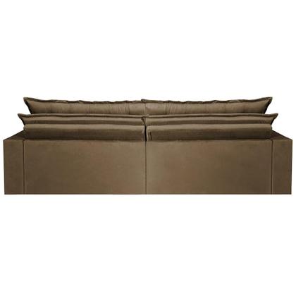 Sofá Sem Caixa Retrátil Reclinável 2,95m Cama inBox França Velusoft Castor Imagem de Sofá Sem Caixa Retrátil Reclinável 2,95m Cama inBox França Velusoft Castor
