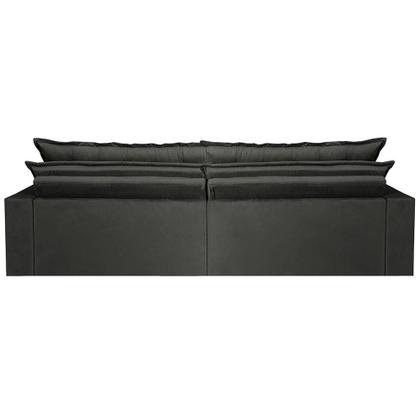 Sofá Sem Caixa Retrátil Reclinável 2,95m Cama inBox França Velusoft Cinza Imagem de Sofá Sem Caixa Retrátil Reclinável 2,95m Cama inBox França Velusoft Cinza
