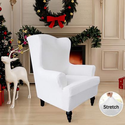 Imagem de Sofá Slipcover Easy-Going Stretch Wingback Snow White