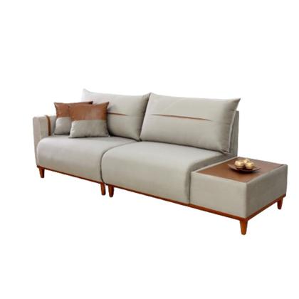 Imagem de Sofá Trento 3 Lugares com Base de Madeira