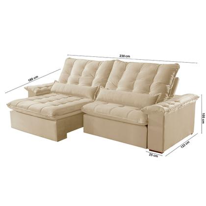 Imagem de Sofá Victory Linho 02 Módulos de 90cm B25cm Meu Sofá Online