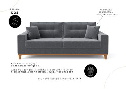 Imagem de Sofá Vitória 2,10m com 3 Lugares em Linho