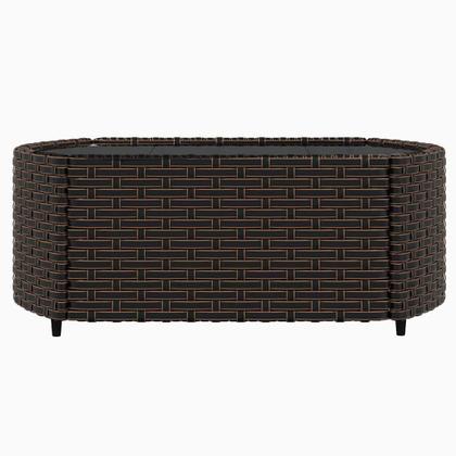 Imagem de Sofás Patio Corner VidaXL Brown Poly Rattan, conjunto de 2