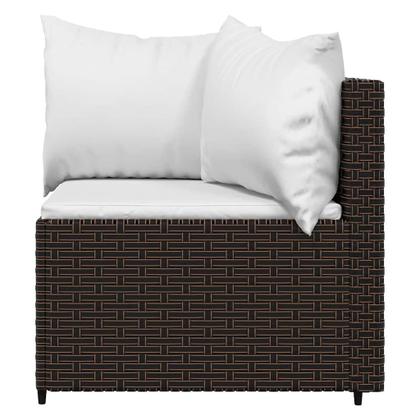 Imagem de Sofás Patio Corner VidaXL Brown Poly Rattan, conjunto de 2