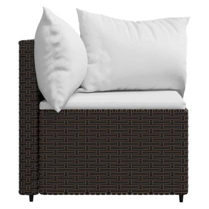 Imagem de Sofás Patio Corner VidaXL Brown Poly Rattan, conjunto de 2