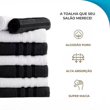 Imagem de Sofisticada Toalha de Rosto Preta Ideal Para Mãe Com Entrega Imediata e Alta Qualidade