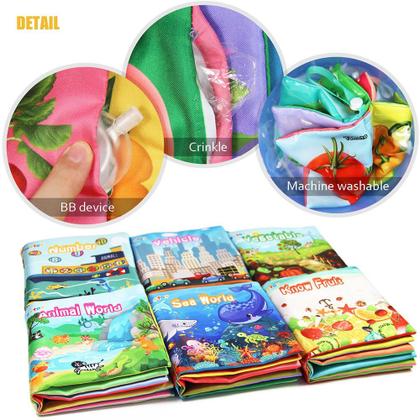 Imagem de Soft Book teytoy, tecido atóxico, livro de pano para bebês de 0 a 3 anos