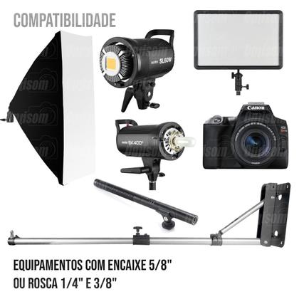 Imagem de Softbox 50x70 Greika Quadruplo para Lampadas com Suporte de parede e Teto WF-806F
