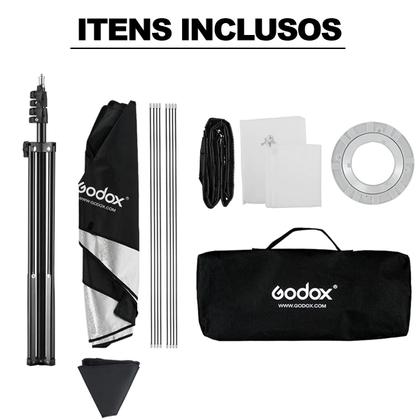 Imagem de Softbox Bowens Octagonal Godox 95cm Com Grid Colmeia + Tripé 2,4 Metros Greika