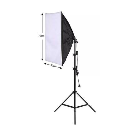 Imagem de Softbox Luz contínua 50x70cm Soquete e27 - Kit com Tripé