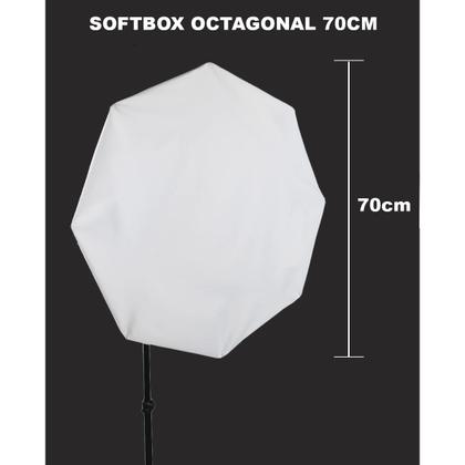 Imagem de Softbox Octagonal 70cm Luz Contínua + Lâmp 85W + Tripé