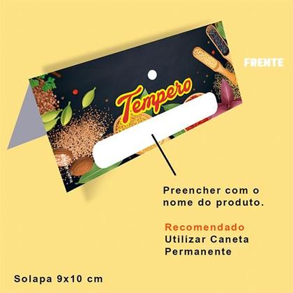 Imagem de Solapa Temperos 9x10 cm  - 50 unidades - Pronta Entrega