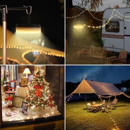Imagem de Solar Camping String Lights MDCMLKS 12m com 8 modos de iluminação