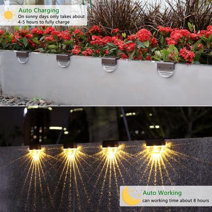 Imagem de Solar Deck Lights Melunar, pacote com 6 LED à prova d'água para exterior