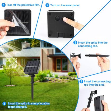 Imagem de Solar Fairy String Lights BeSlowe, pacote com 4, 22 m 800 LED, impermeável