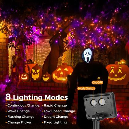 Imagem de Solar Halloween String Lights btfarm 320LED 40m, pacote com 4