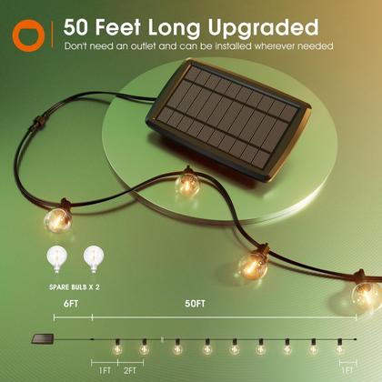 Imagem de Solar String Lights Addlon 15m G40 27 LED à prova d'água