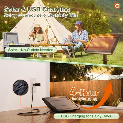 Imagem de Solar String Lights Addon 16m Waterproof 24+2 LED Remote