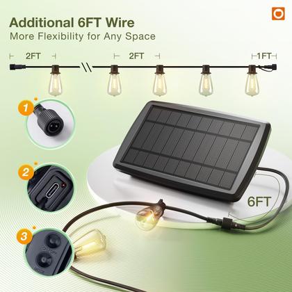 Imagem de Solar String Lights Addon 16m Waterproof 24+2 LED Remote